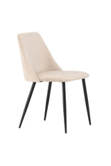 Night Dining Chair 2-Pack - Black / Beige Velvet