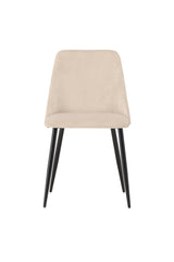 Night Dining Chair 2-Pack - Black / Beige Velvet