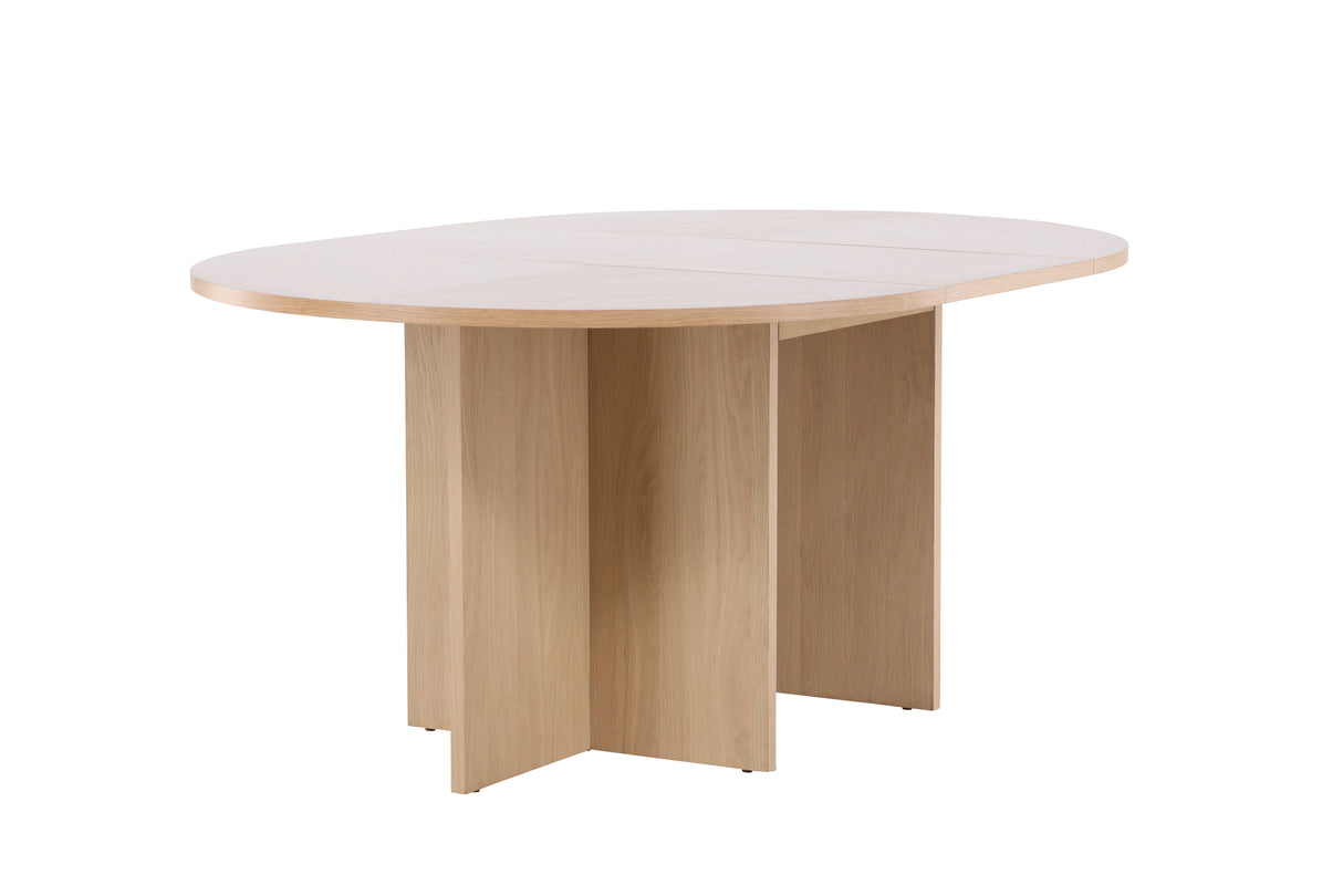 Strada dining table - whitewashed / oak veneered 120 x 120 x 74 cm