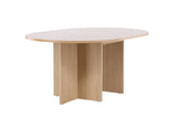 Strada dining table - whitewashed / oak veneered 120 x 120 x 74 cm