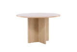 Strada dining table - whitewashed / oak veneered 120 x 120 x 74 cm