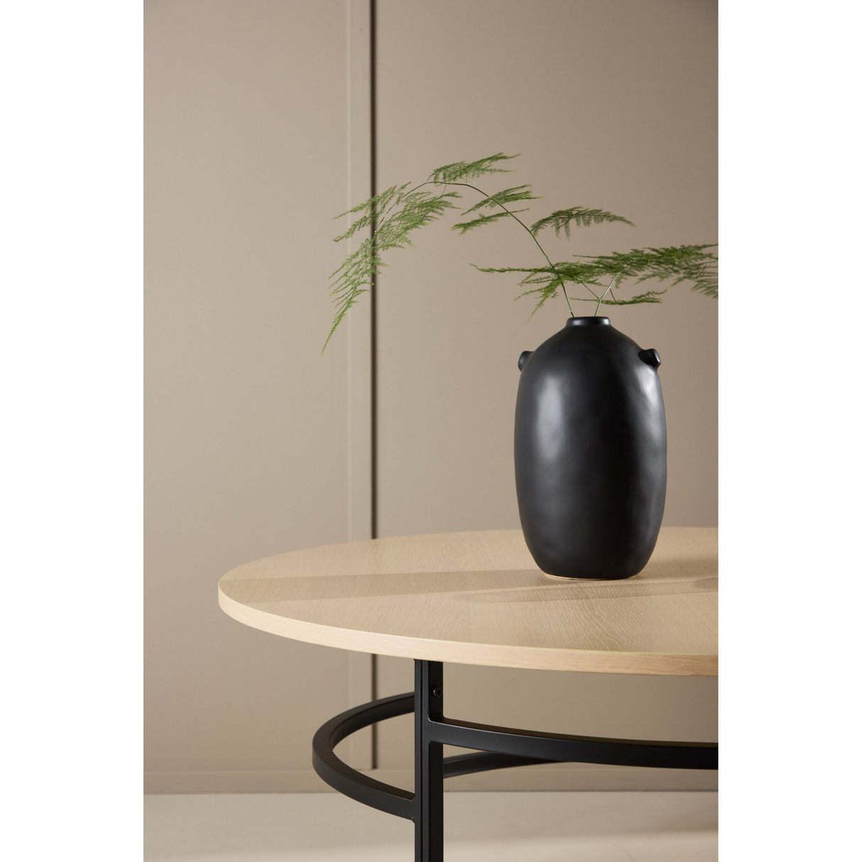 Kopenhagen Couchtisch - Weiß gekalkt / Schwarz 100 x 100 x 42,5 cm - ZEN ZONE Furniture