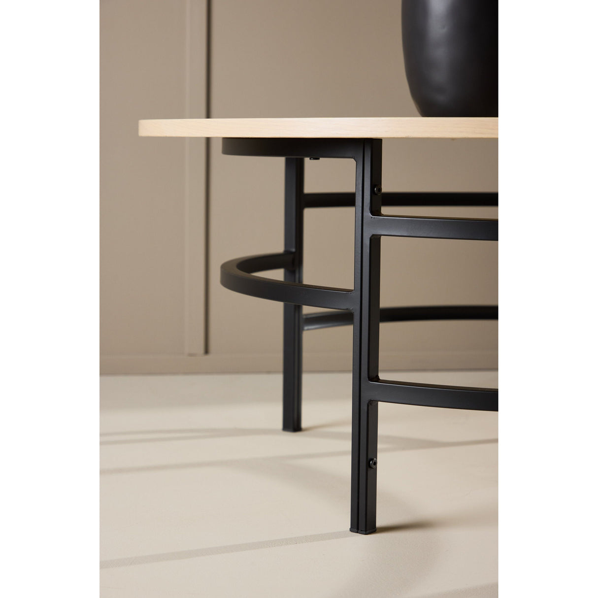 Kopenhagen Couchtisch - Weiß gekalkt / Schwarz 100 x 100 x 42,5 cm - ZEN ZONE Furniture