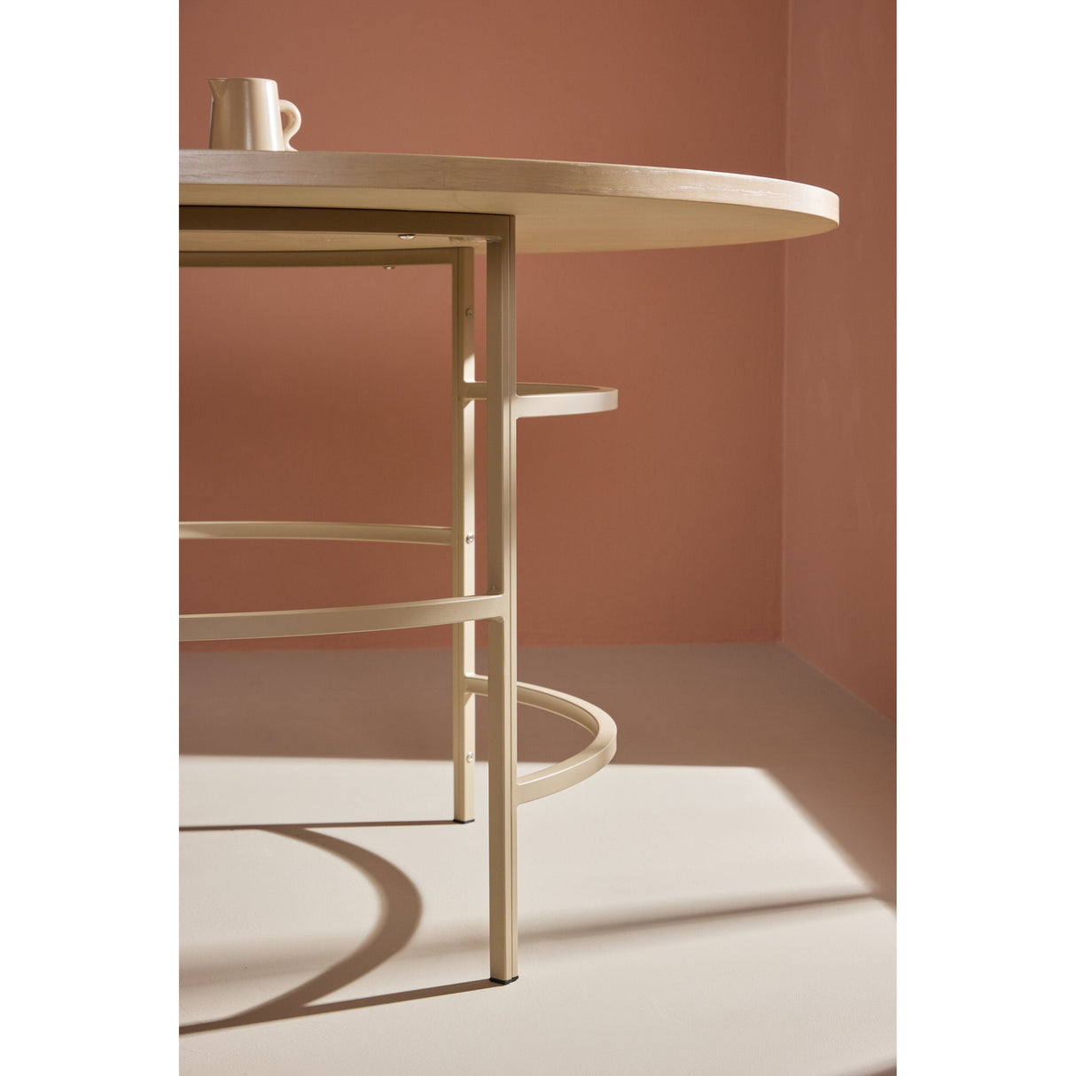 Kopenhagen Esstisch - Weiß gekalkt / Beige 140 x 140 x 74 cm - ZEN ZONE Furniture