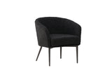 Fluffy Armchair - Black / Black Teddy