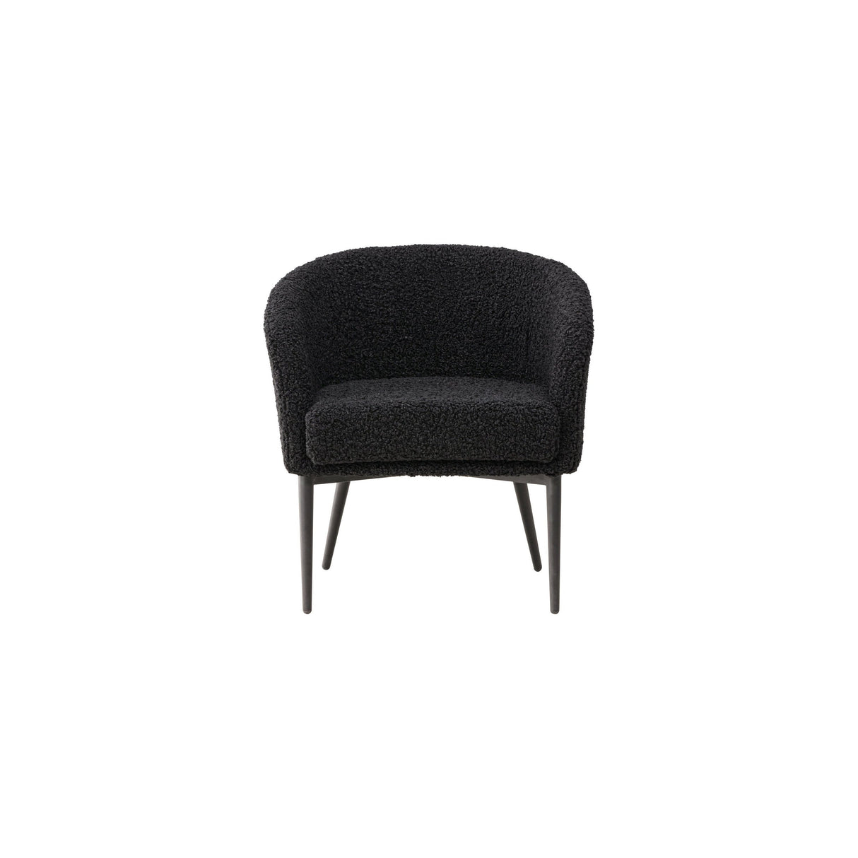 Fluffy Armchair - Black / Black Teddy