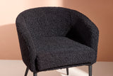 Fluffy Armchair - Black / Black Teddy