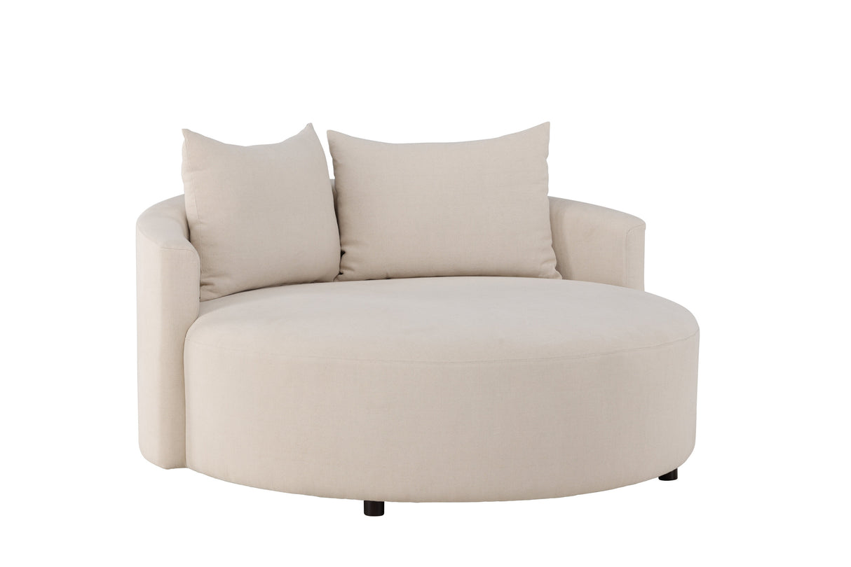 Kelso Sofa - Wood/Beige Linen 150 cm