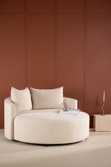 Kelso Sofa - Wood/Beige Linen 150 cm