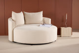 Kelso Sofa - Wood/Beige Linen 150 cm