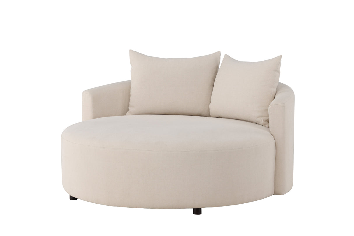 Kelso Sofa - Wood/Beige Linen 150 cm