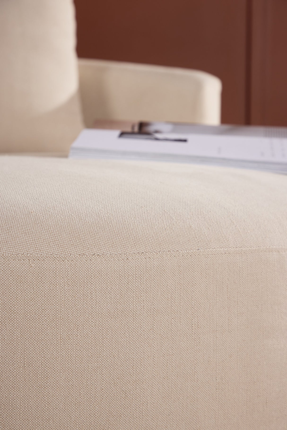 Kelso Sofa - Wood/Beige Linen 150 cm