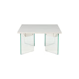 Ester Couchtisch - Glas / Betonoptik 120 x 80 x 42 cm - ZEN ZONE Furniture