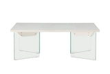 Ester Couchtisch - Glas / Betonoptik 120 x 80 x 42 cm - ZEN ZONE Furniture