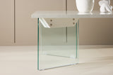 Ester coffee table - glass / concrete look 120 x 80 x 42 cm