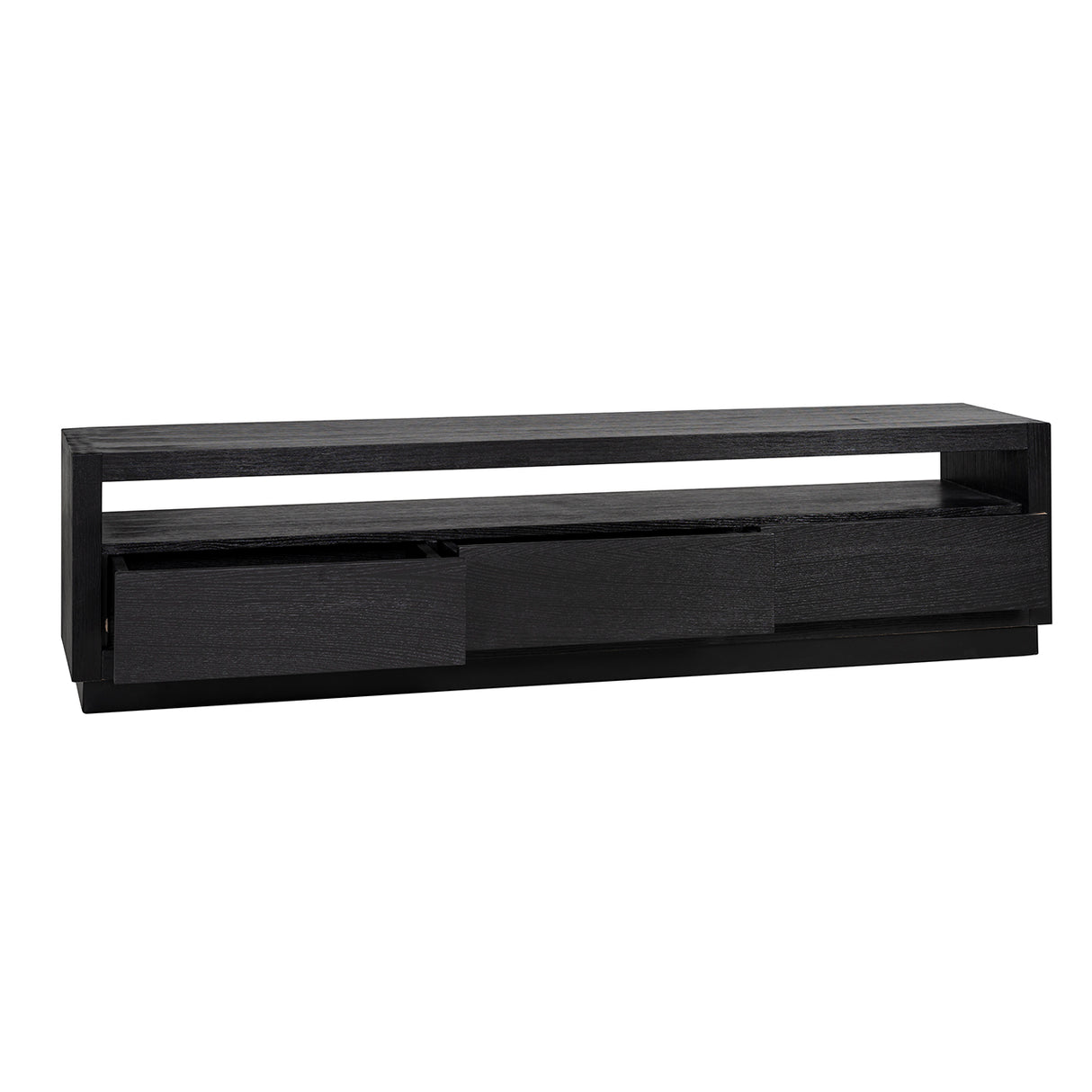 TV Kommode Oakura 3-Schubladen (Black) - ZEN ZONE Furniture