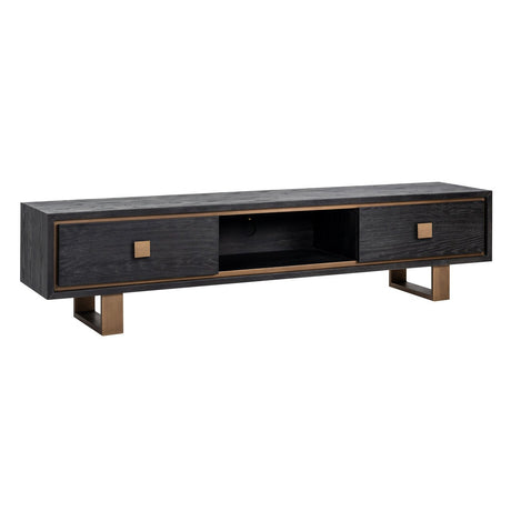 TV Kommode Hunter 2-schubladen (Black rustic) - ZEN ZONE Furniture