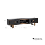 TV Kommode Hunter 2-schubladen (Black rustic) - ZEN ZONE Furniture