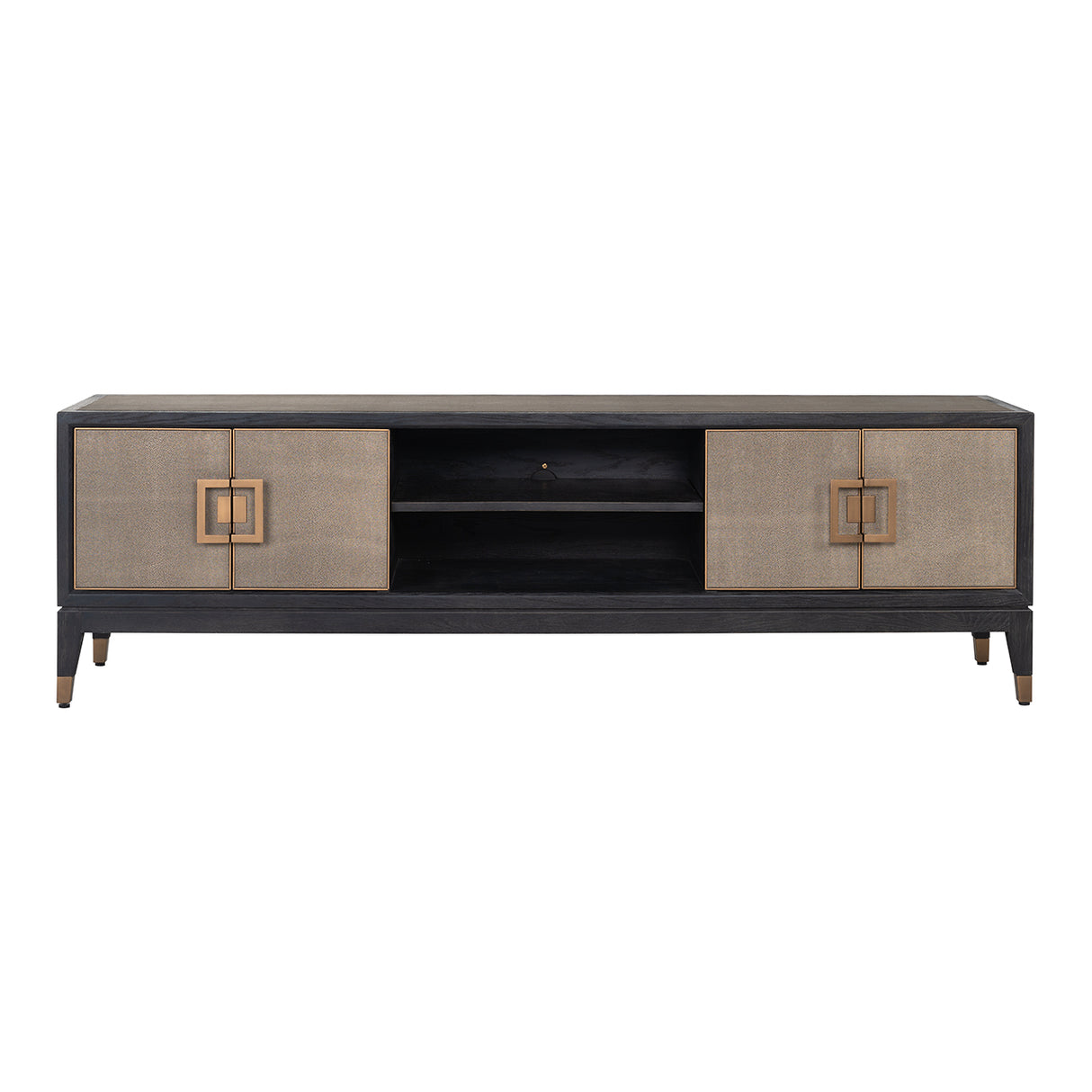 TV Kommode Bloomville 4-Türen (Gold) - ZEN ZONE Furniture