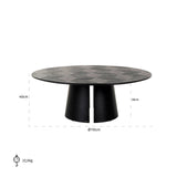 Couchtisch Blax 110Ø (Black) - ZEN ZONE