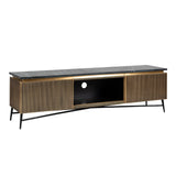 TV Kommode Ironville 2-Türen (Gold) - ZEN ZONE Furniture