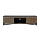 TV Kommode Ironville 2-Türen (Gold) - ZEN ZONE Furniture