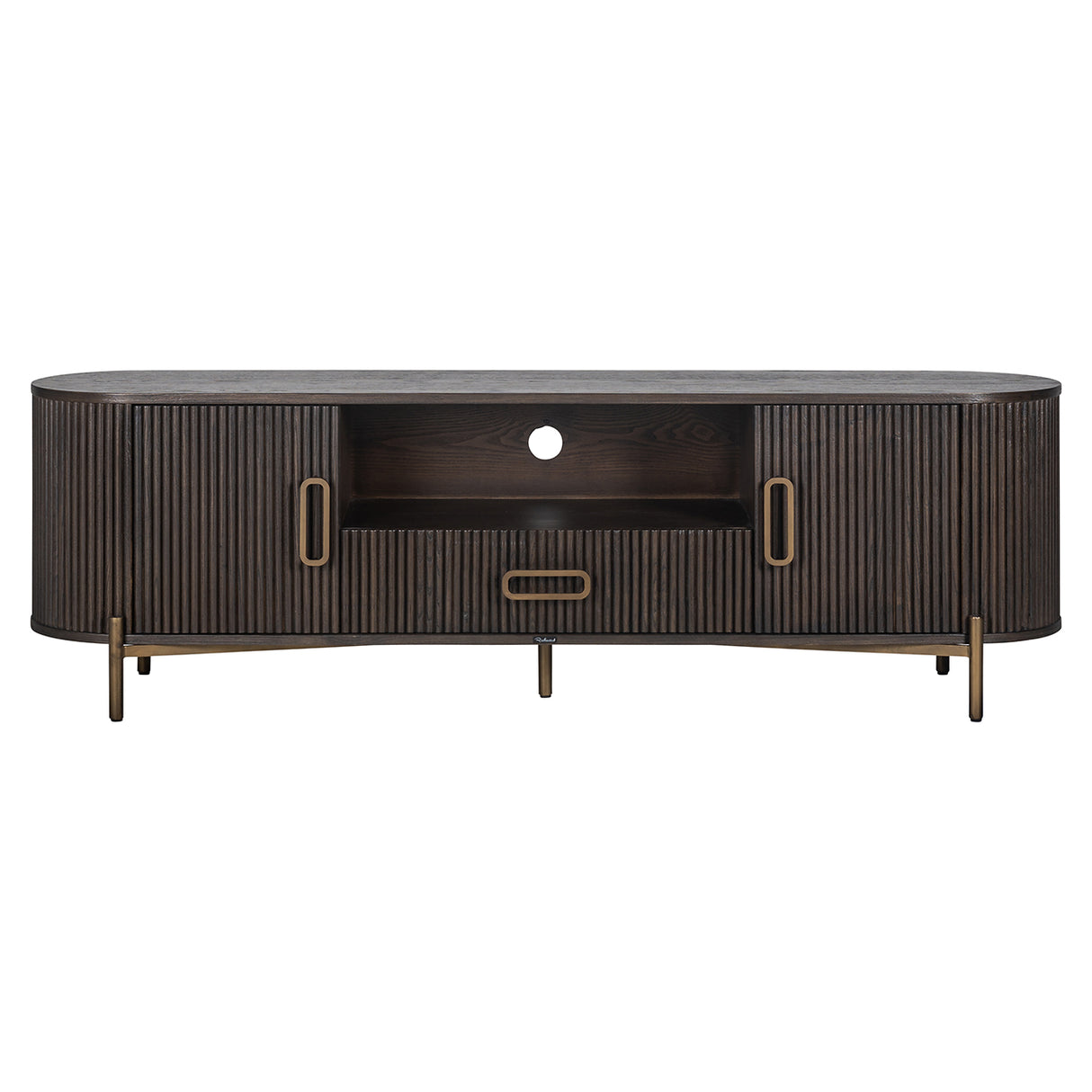 TV Kommode Luxor 2-Türen 1-Schublade (Brown) - ZEN ZONE Furniture