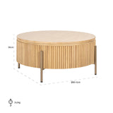 Couchtisch Belfort 85Ø (Natural oak) - ZEN ZONE