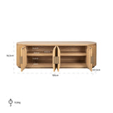 TV-Möbel Belfort 4-türig (Natural oak) - ZEN ZONE Furniture