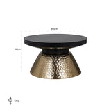 Couchtisch Freddie (Black/gold) - ZEN ZONE