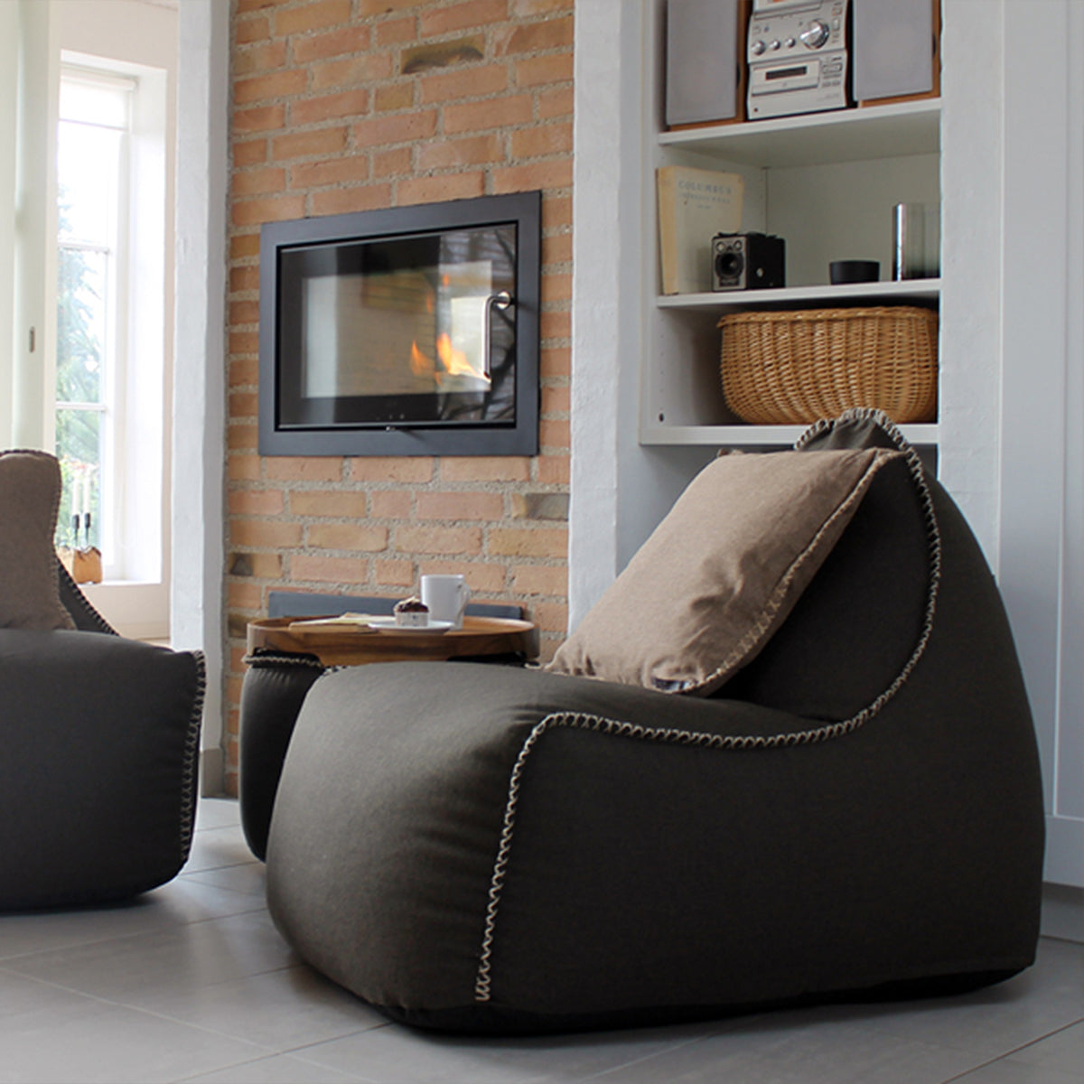 Medley Lounge Chair Coffee + Pouf - ZEN ZONE