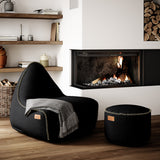 Canvas Lounge Chair Black - ZEN ZONE