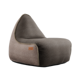 Canvas Lounge Chair Combi br/sa + Brown Pouf - ZEN ZONE