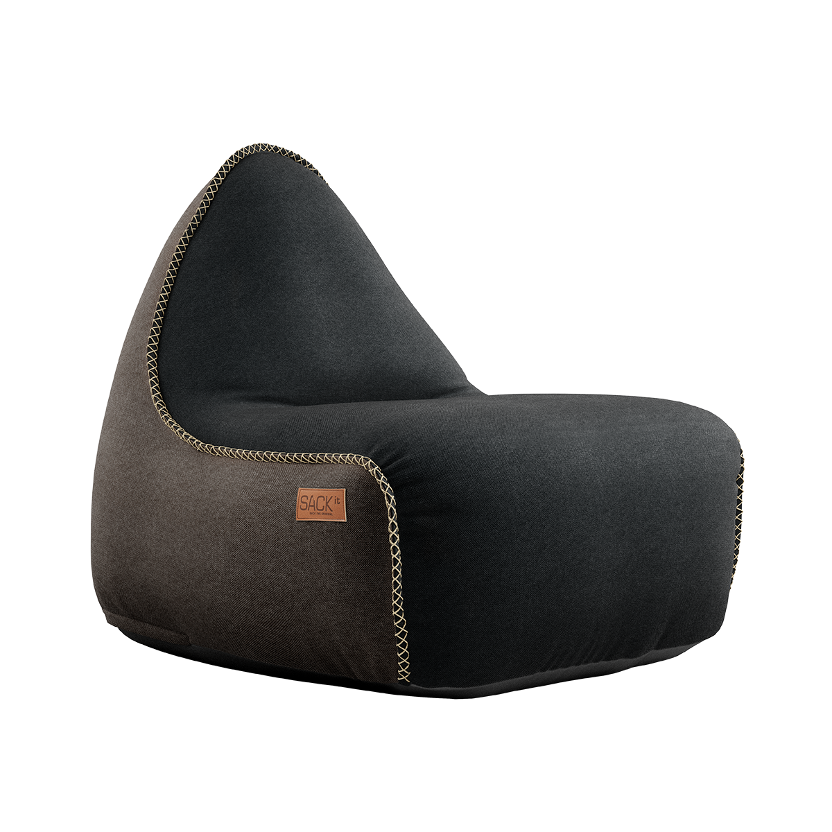 Canvas Lounge Chair combi black/brown - ZEN ZONE