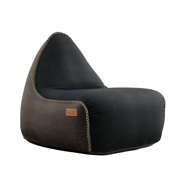 Canvas Lounge Chair combi black/brown - ZEN ZONE