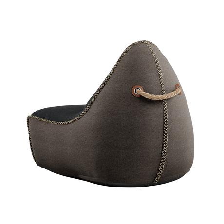 Canvas Lounge Chair combi black/brown - ZEN ZONE