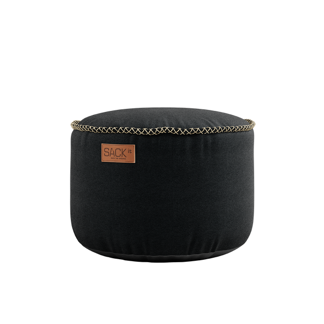 Canvas Pouf Black - ZEN ZONE