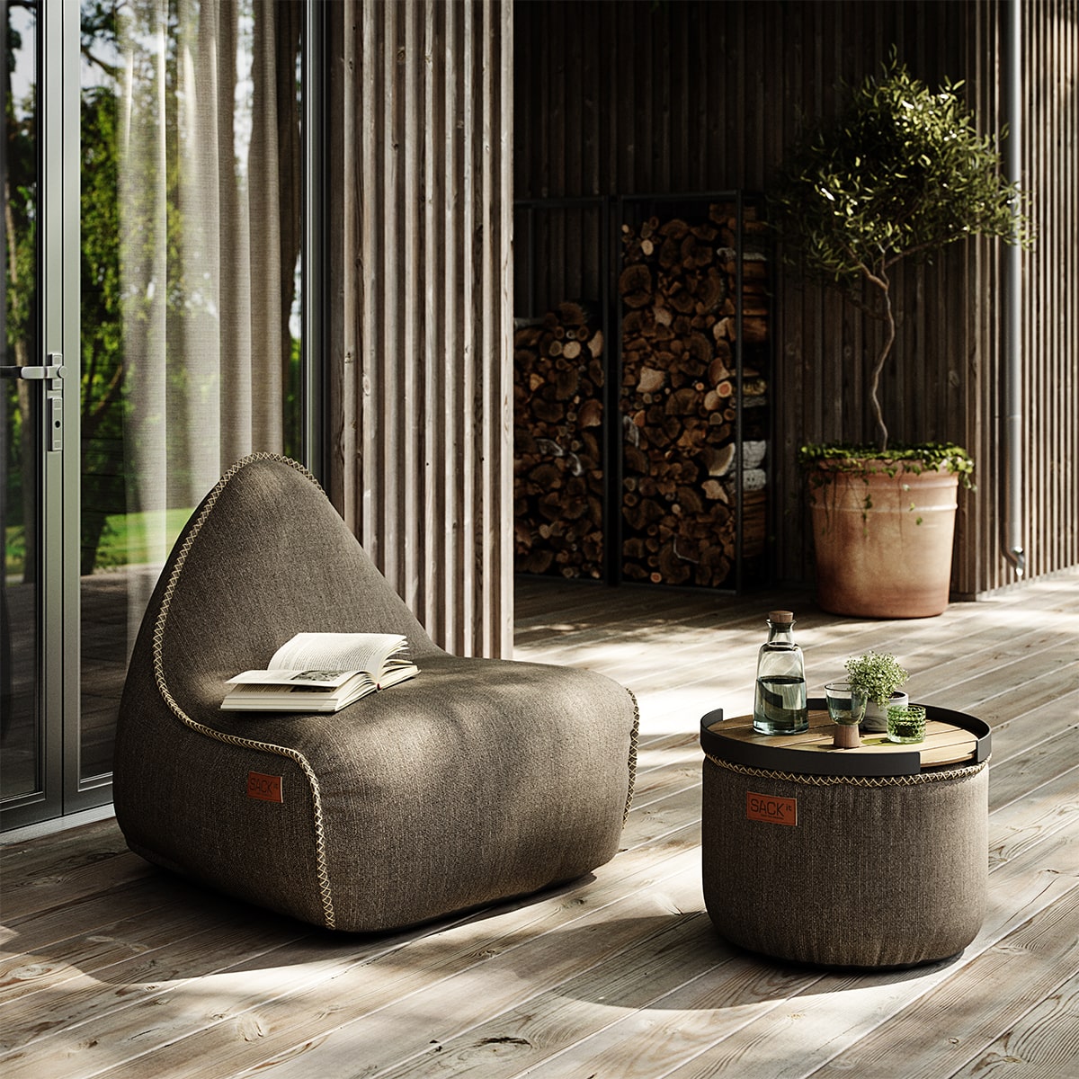 Cobana Lounge Chair Brown - ZEN ZONE