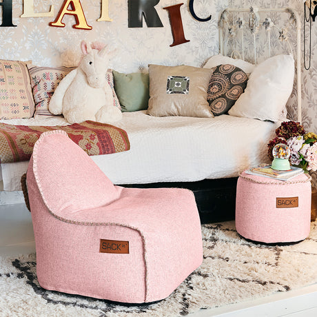 Cobana Lounge Chair jr. Rose + Pouf - ZEN ZONE