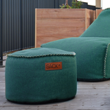 Cobana Lounge Chair Petrol melange + Pouf - ZEN ZONE