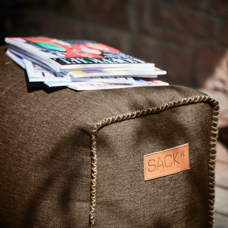 Cobana Square Pouf Brown - ZEN ZONE