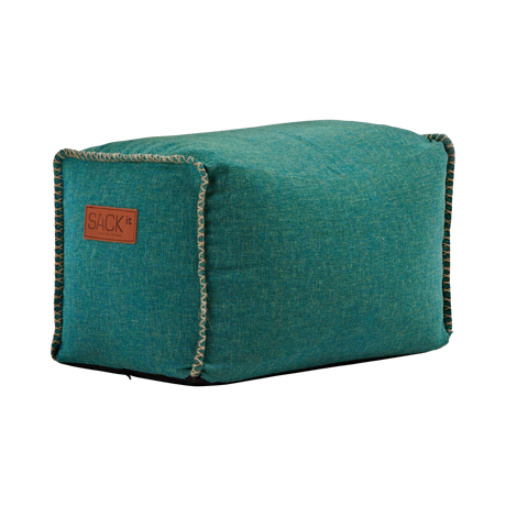 Cobana Square Pouf Petrol Melange - ZEN ZONE