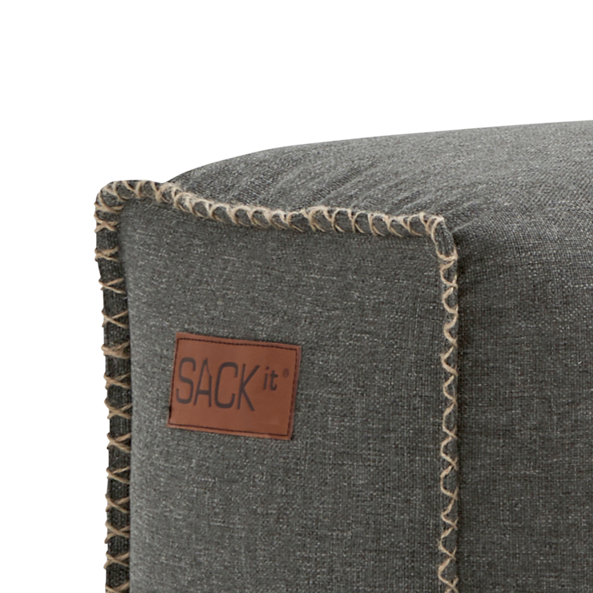 Cobana Square Pouf Grey - ZEN ZONE