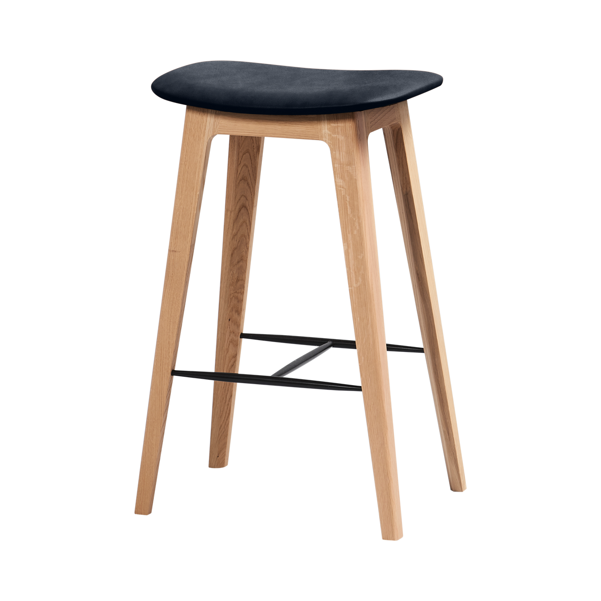 Nordic Bar chair Oak n/s high - Luna Carbon - ZEN ZONE