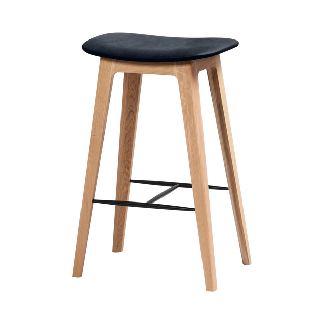 Nordic Bar chair Oak n/s high - Luna Carbon - ZEN ZONE