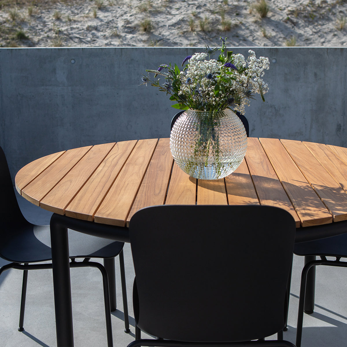 Patio Dining Table Ø133 - Teak - ZEN ZONE