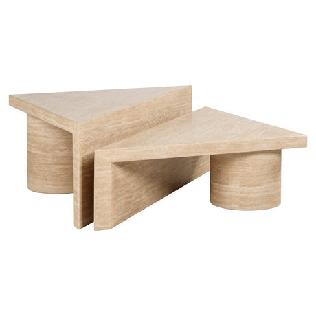 Couchtisch Set Fictus Travertin faux (Beige) - ZEN ZONE