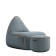 Medley Lounge Chair Dusty Blue + Pouf - ZEN ZONE