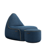 Medley Lounge Chair Denim + Pouf - ZEN ZONE