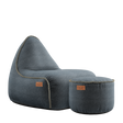 Canvas Lounge Chair Petrol + Pouf - ZEN ZONE